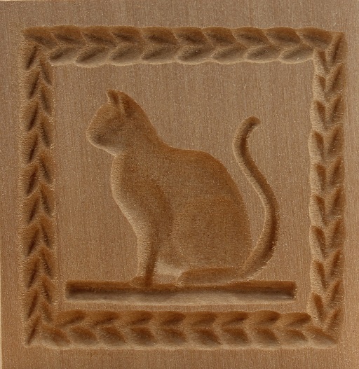 Katze, groß - Springerle Model aus Birnbaumholz Katze, groß - Springerle Model aus Birnbaumholz