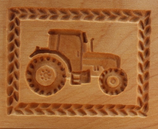 Traktor - Springerle Model aus Birnbaumholz