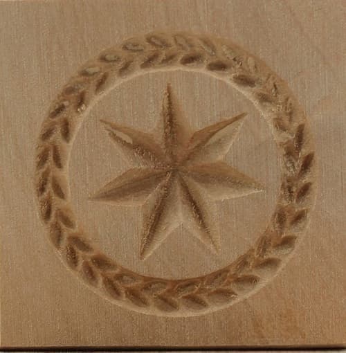 Druidenstern - Springerle Model aus Birnbaumholz