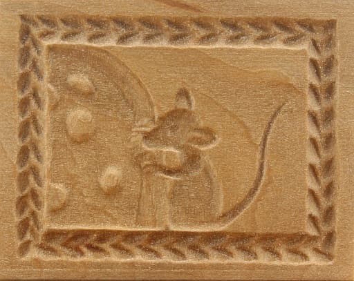 2121_4,5x6,0_Maus am Käse_Tiere