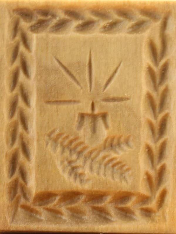 1104_3,0x4,0_Tannenzweig mit Kerze klein_Weihnachten