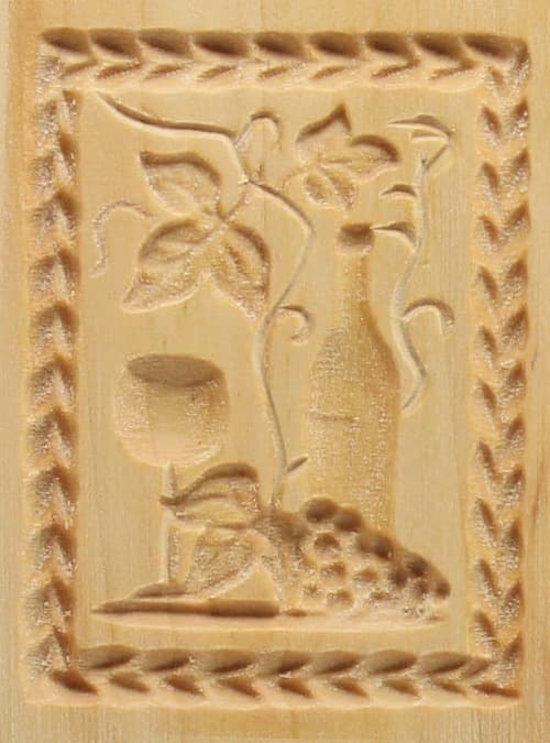 Stilleben mit Reben - Springerle Model aus Birnbaumholz Stilleben mit Reben - Springerle Model aus Birnbaumholz