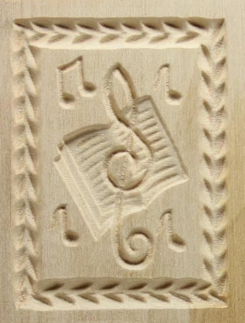 Notenschlüssel - Springerle Model aus Birnbaumholz