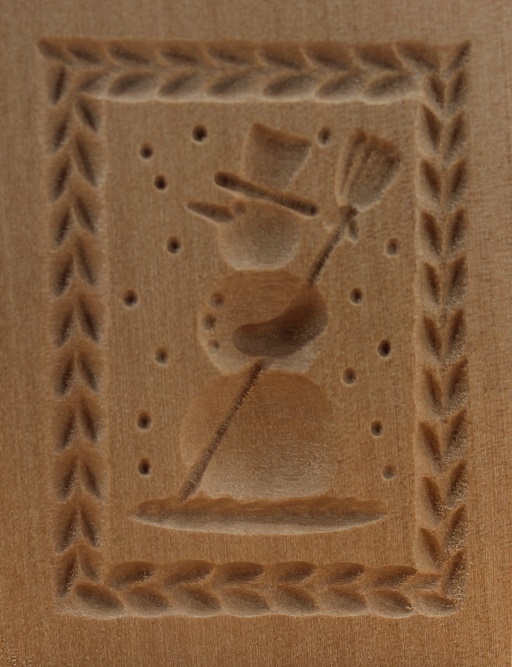 Schneemann - Springerle Model aus Birnbaumholz Schneemann - Springerle Model aus Birnbaumholz