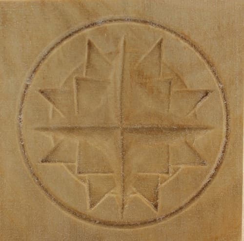 Stern Mandala - Springerle Model aus Birnbaumholz Stern Mandala - Springerle Model aus Birnbaumholz